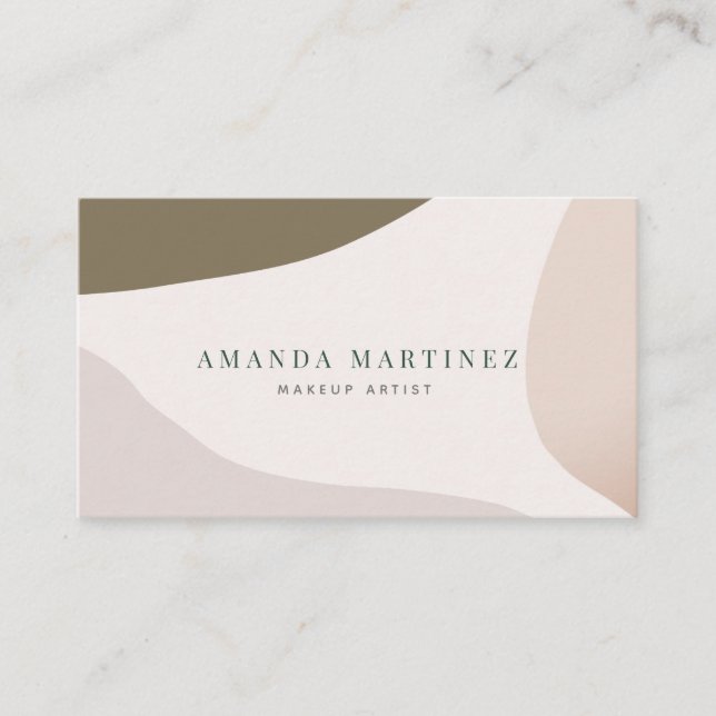 Mauve Swatcht Modern Trendy Business Card Visitenkarte (Vorderseite)