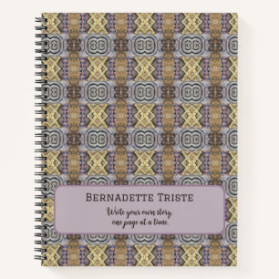 Mauve Tan Brown Geometric Seamless Pattern Notizbuch