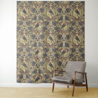 Mauve, Tan & Gray Crow & Dragonfly