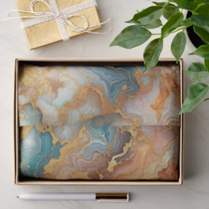 Mauve Taupe Türkis Aqua Blau Gold Marmor Seidenpapier
