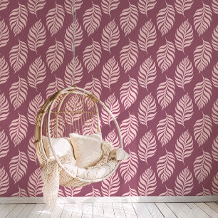 Mauve Tropical Leaf Tapete