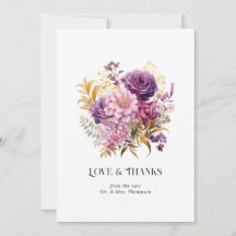 Mauve und Gold Floral Wedding