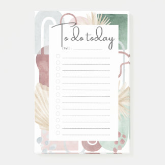 Mauve- und grüne Abstrakte Formen zu erledigen Lis Post-it Klebezettel