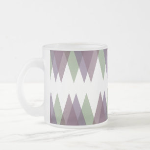 Mauve und grüne Dreiecke Mattglastasse