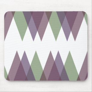 Mauve und grüne Dreiecke Mousepad