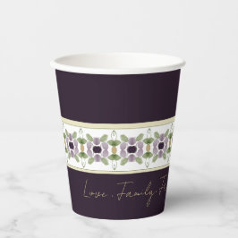 Mauve und Lila Blume Pappbecher