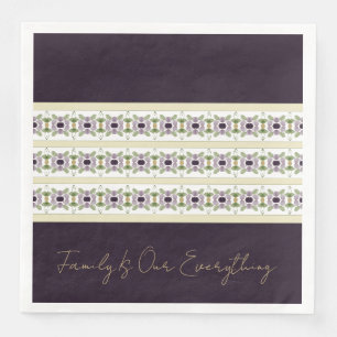 Mauve und Lila Blume Serviette