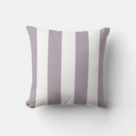 Mauve und Weiß Streifen Kissen