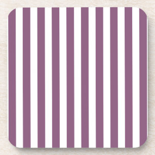 Mauve und weiße Streifen Getränkeuntersetzer