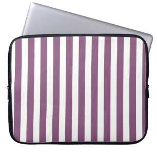 Mauve und weiße Streifen Laptopschutzhülle