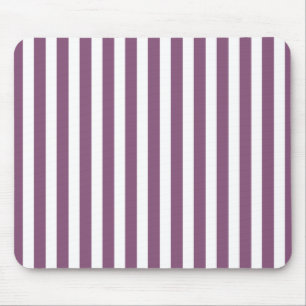 Mauve und weiße Streifen Mousepad