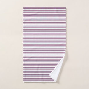 Mauve violet blanc cinq bandes motif
