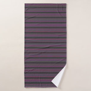 Mauve violet et charbon de bois cinq bandes motif