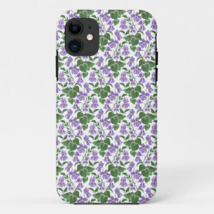 Mauve Violets auf dem White Floral iPhone 5/5 Fall title_seo2