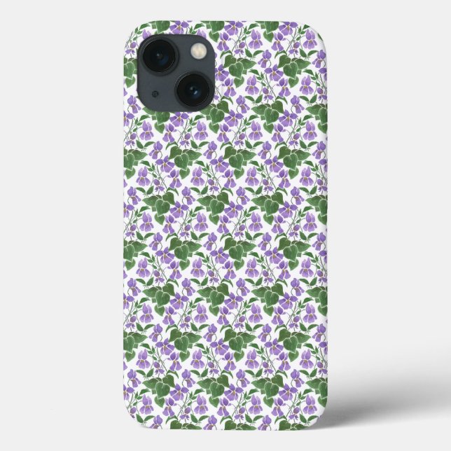 Mauve Violets sur le Coque blanc iPad Mini Case-Ma (Verso)