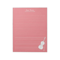 Mauve White Cello & Bow Personalisiert Music Class