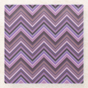 Mauve zigzag glasuntersetzer