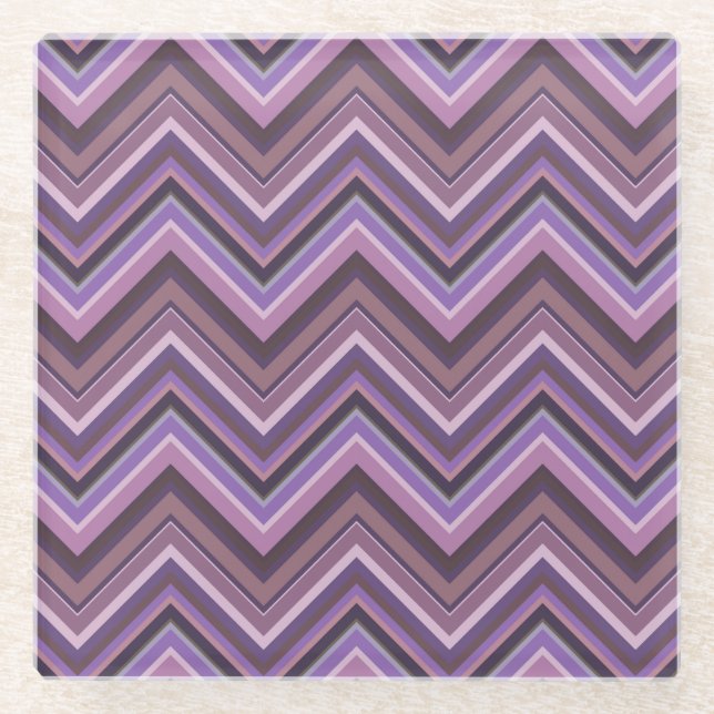 Mauve zigzag glasuntersetzer (Vorderseite)