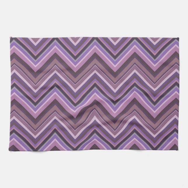 Mauve zigzag handtuch (Horizontal)