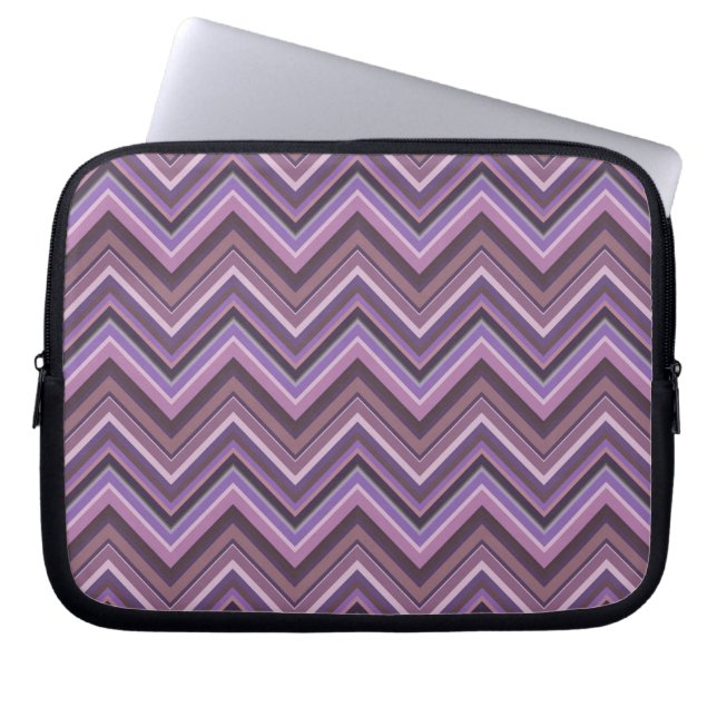 Mauve zigzag laptopschutzhülle (Vorderseite)