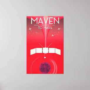 MAVEN - in die Mars. Leinwanddruck