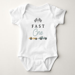 MAVERICK Vintag Race Car Fast 1. Geburtstag Baby Strampler