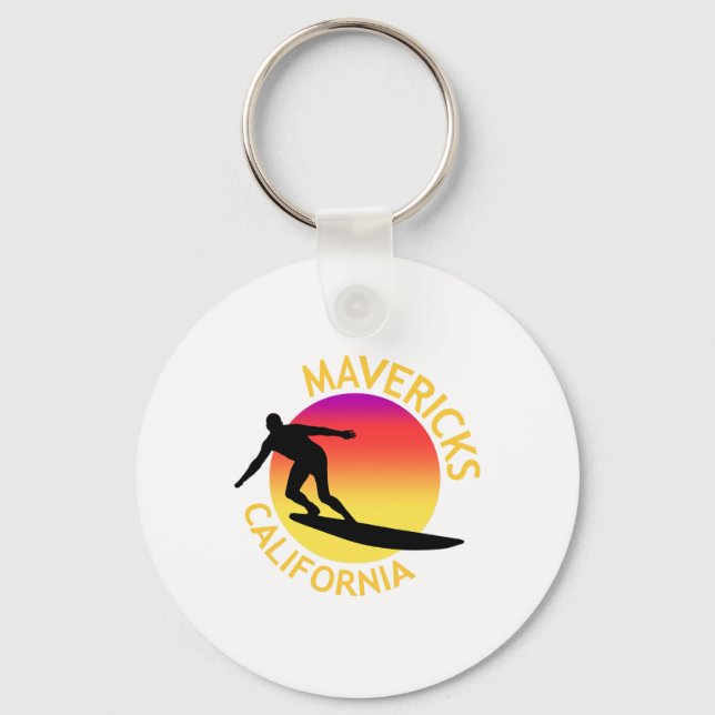 Mavericks Surfing California Vacation  Schlüsselanhänger (Vorderseite)