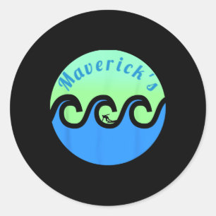 Maverick's Surfing Surf California Strände Runder Aufkleber