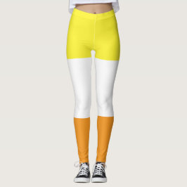 Maverique Flag Gelborange Weiße Streifen LGBT Leggings