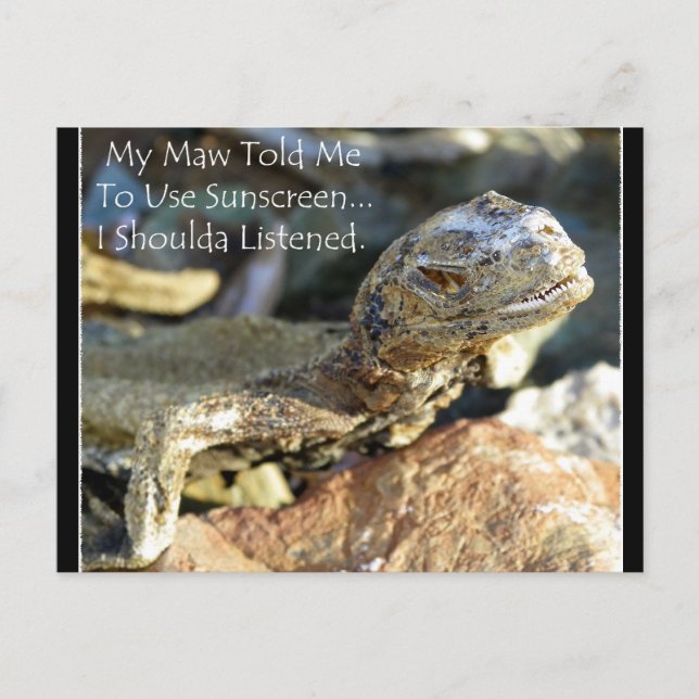 "Maw Knows Best" Postkarte (Vorderseite)