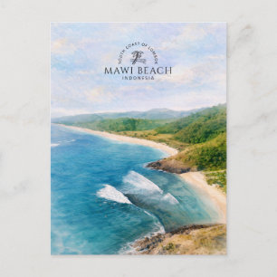 Mawi Strand Südküste von Lombok   Indonesien Postkarte