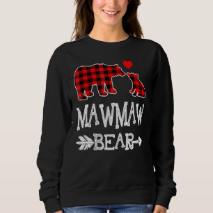 Mawmaw Bear, Red Buffalo Kariert Oma Bear Pajam Sweatshirt