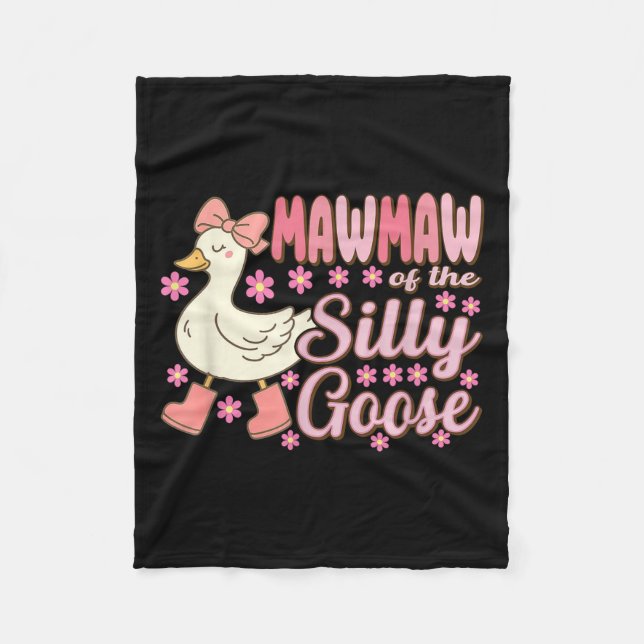 Mawmaw Goose On The Loose Funny Birthday Matching  Fleecedecke (Vorderseite)