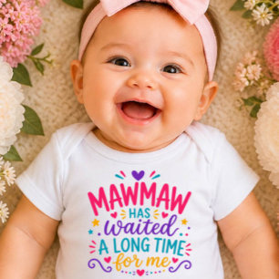 Mawmaw hat bunter Baby-Body gewartet Baby Strampler