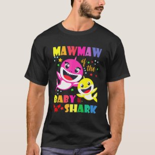 Mawmaw of the Birthday Shark Vater Mama Matching F T-Shirt