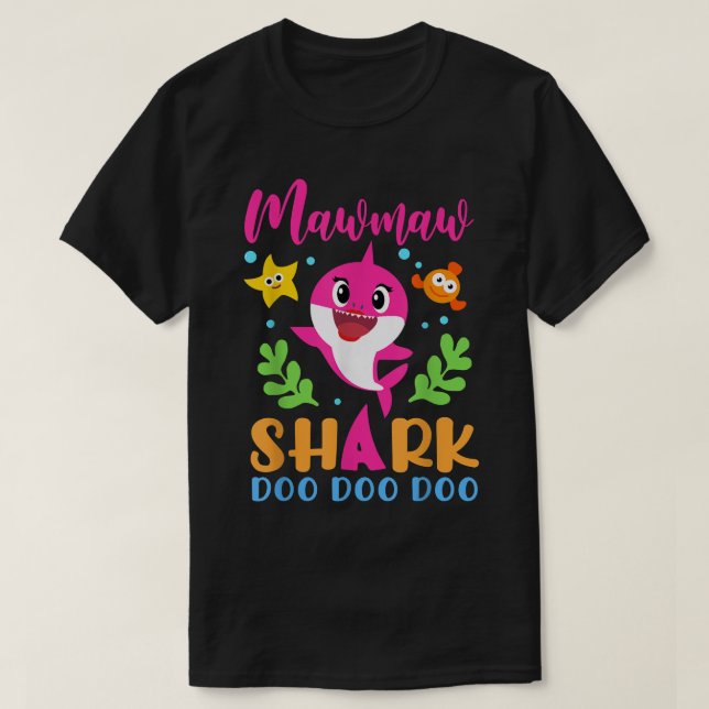 Mawmaw Shark Mawmaw Shark Lover Familienmütter Da T-Shirt (Design vorne)
