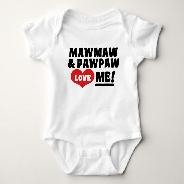 MawMaw und PawPaw Liebe Baby Strampler (Vorderseite)