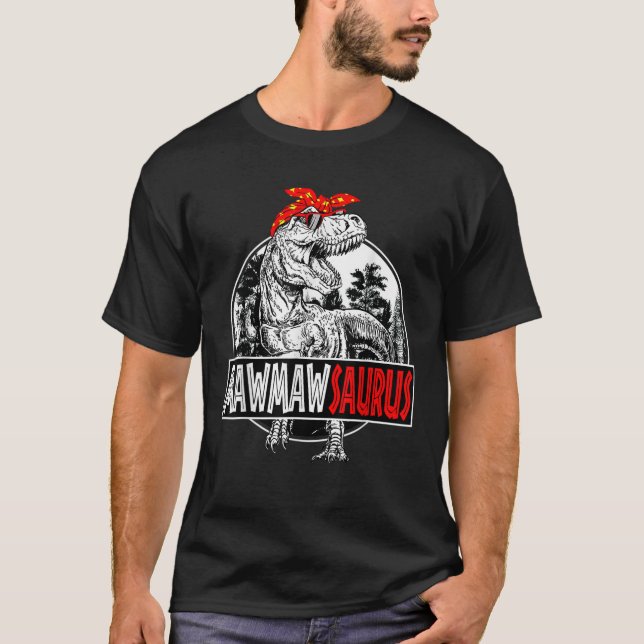 Mawmawsaurus T rex Dinosaur Funny Mawmaw Saurus Fa T-Shirt (Vorderseite)
