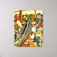 Max Beckmann - Eisenbrücke, Kunstmalerei,