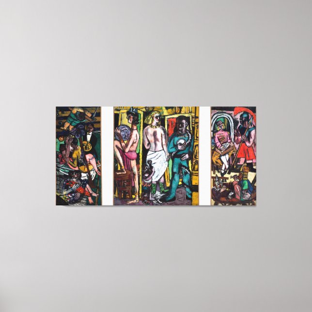 Max Beckmann - German Expressionism - The Acrobats Leinwanddruck (Vorderseite)