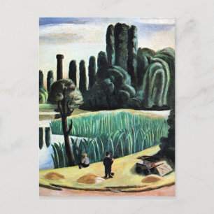 Max Beckmann - Seascape mit Poplars, schöne Kunst Postkarte