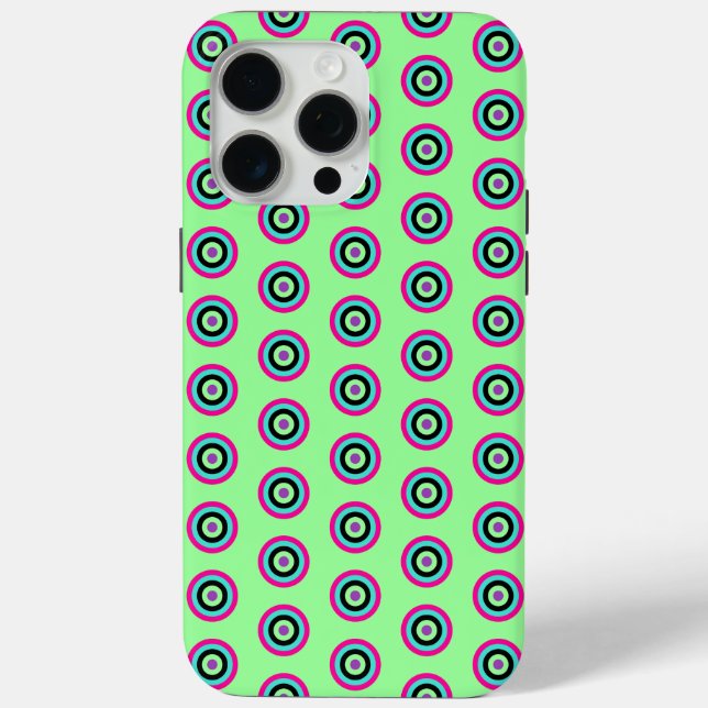 Max Bright Colorful Circles Coque pour iPhone 15 Pro M (Verso)