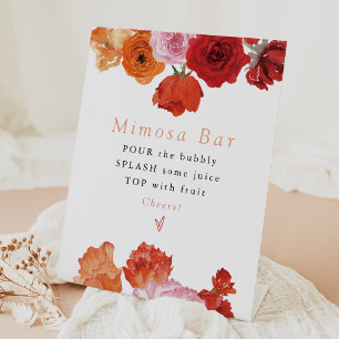 MAX Bright Floral Prosecco Mimosa Bar Sockelschild