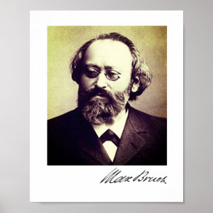 Max Bruch - Signaturposter Poster