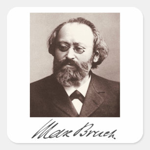 Max Bruch - Unterschrift Quadratischer Aufkleber
