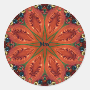 MAX ~ CHRISTMAS SHADES ~ Rot-Blau-Gelb ~ Runder Aufkleber