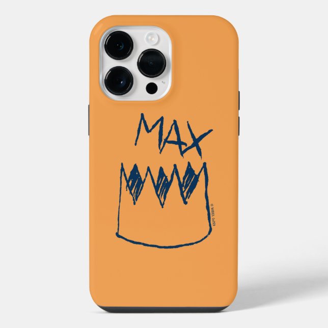Max & Crown Sketch iPhone 14 Pro Max Hülle (Rückseite)