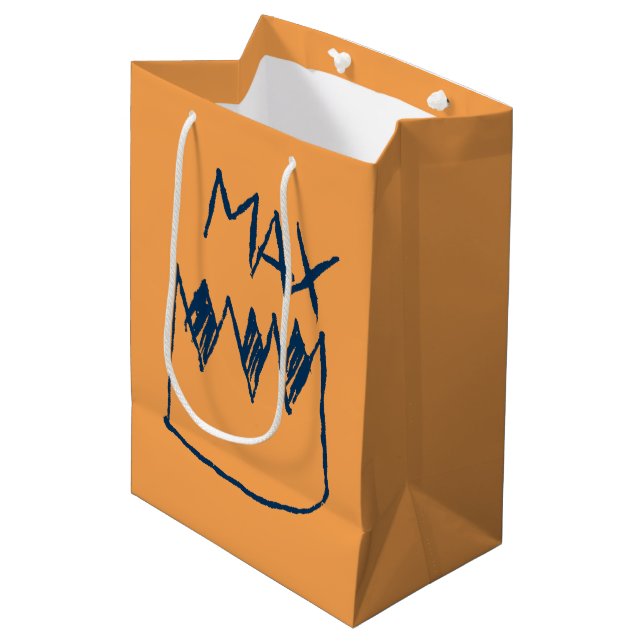 Max & Crown Sketch Mittlere Geschenktüte (Vorderseite Schrägansicht)