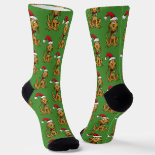 Max der Hund mit Santa-Hut Socken