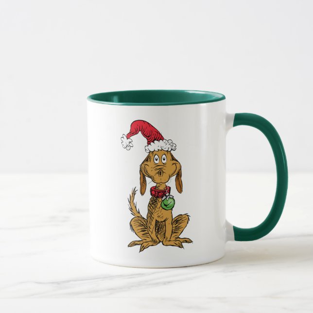 Max der Hund mit Santa-Hut Tasse (Rechts)